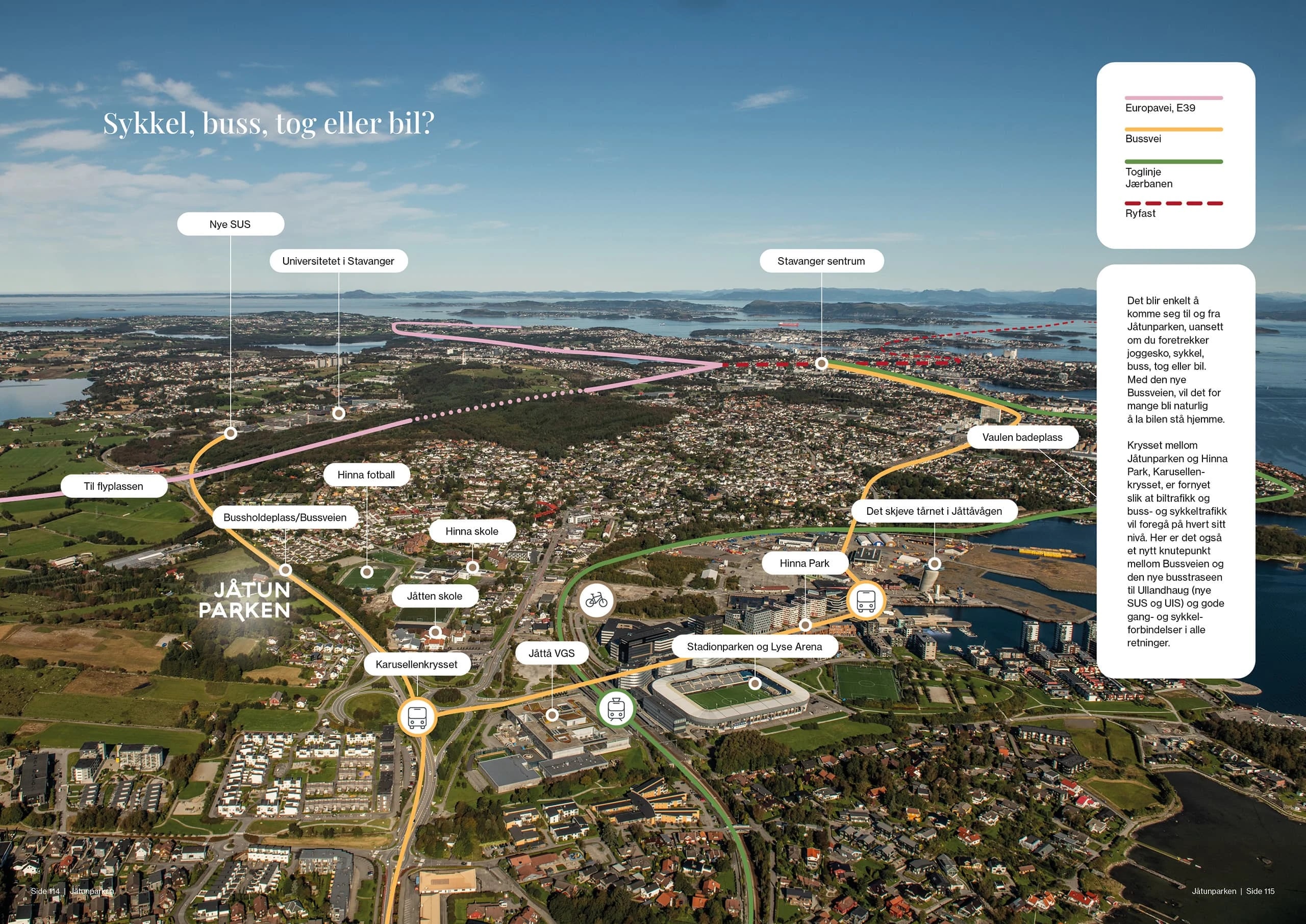 Kart over Jåtunparken på Hinna med omkringliggende område